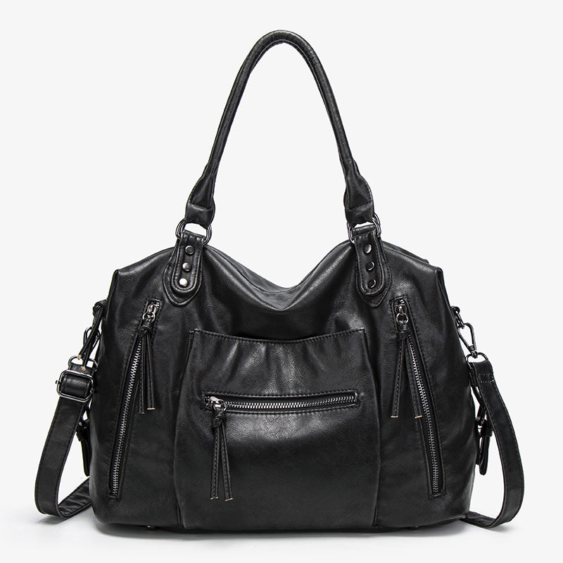 Retro PU Leather Tote Bag