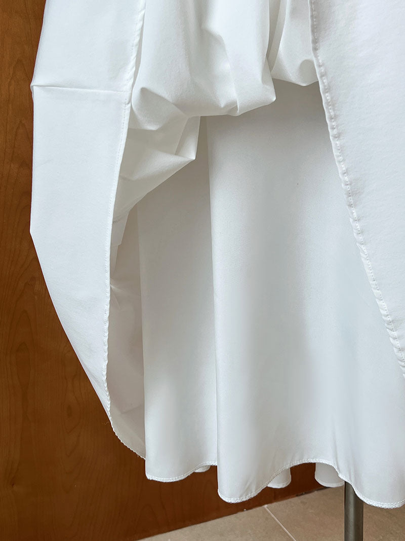 Elegant Pink Midi Skirt – Flowy A-Line Pleated Skirt with High Waist