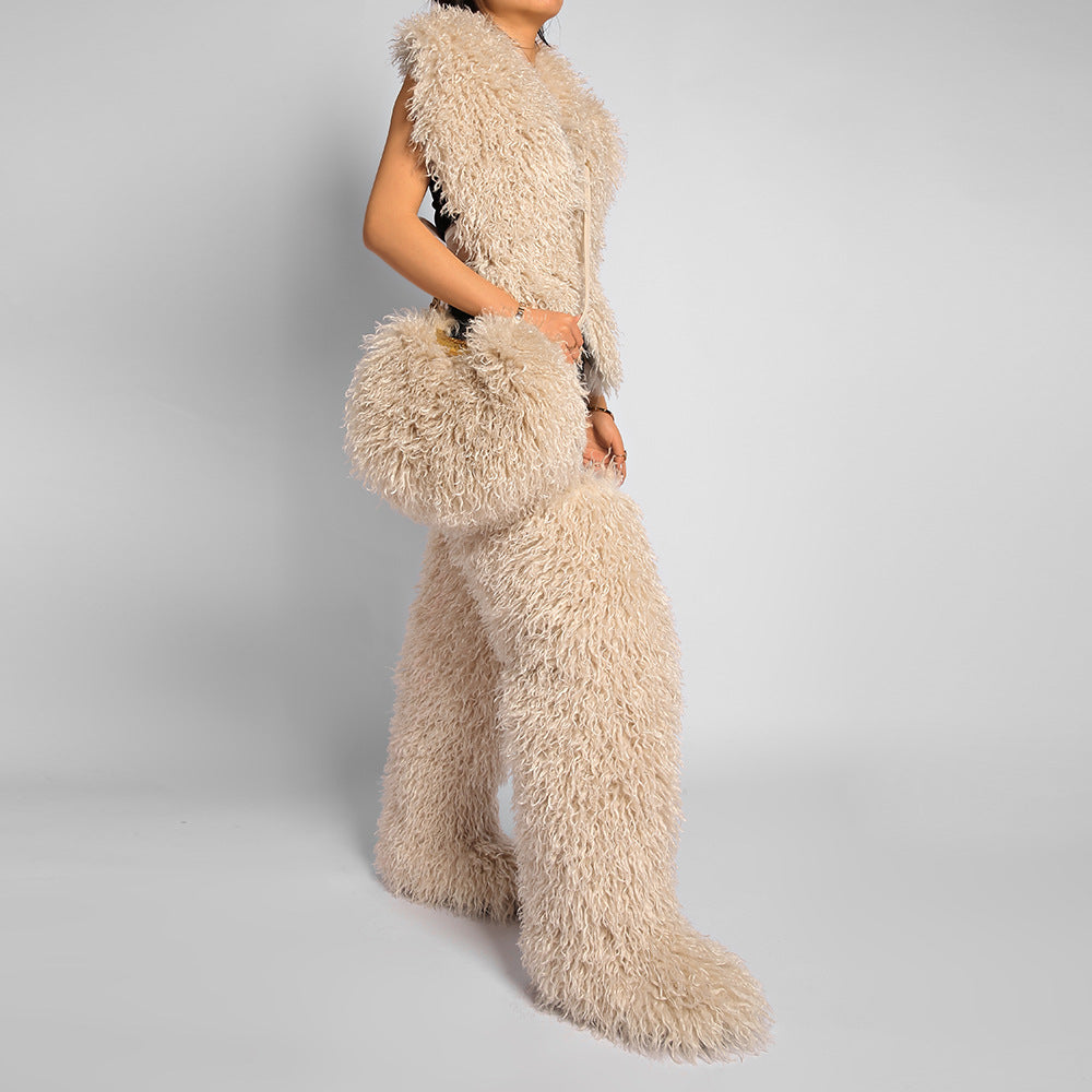 Women's Fuzzy Faux Fur Crossbody Bag