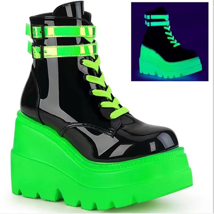 Colorful Platform High Heel Short Boots