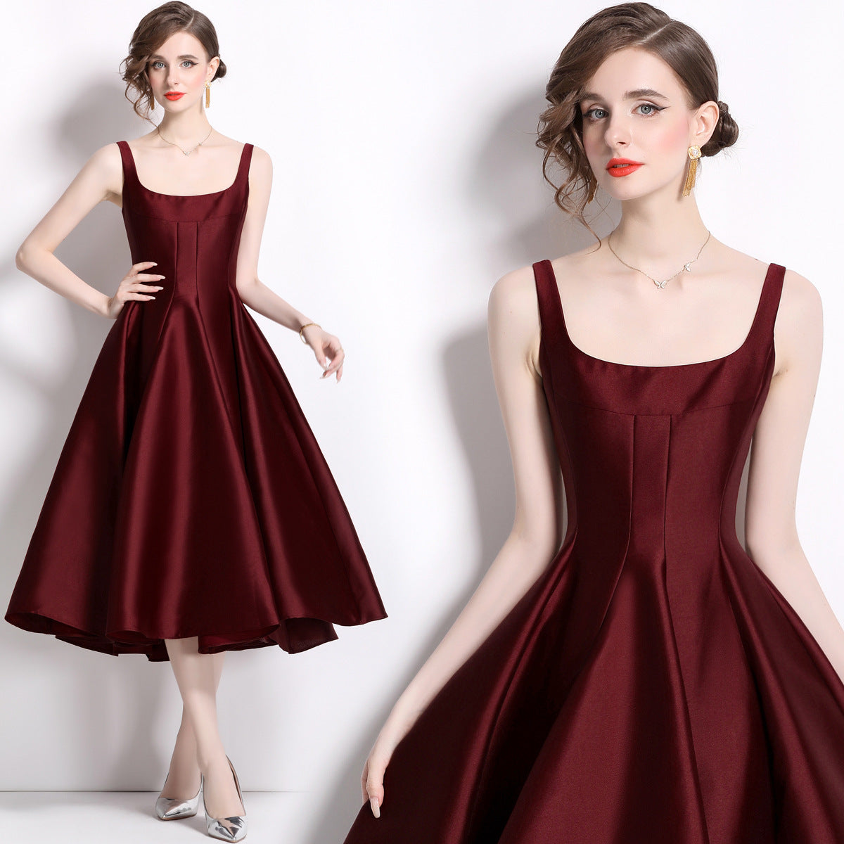Vintage Simple Ball Evening Party Dresses
