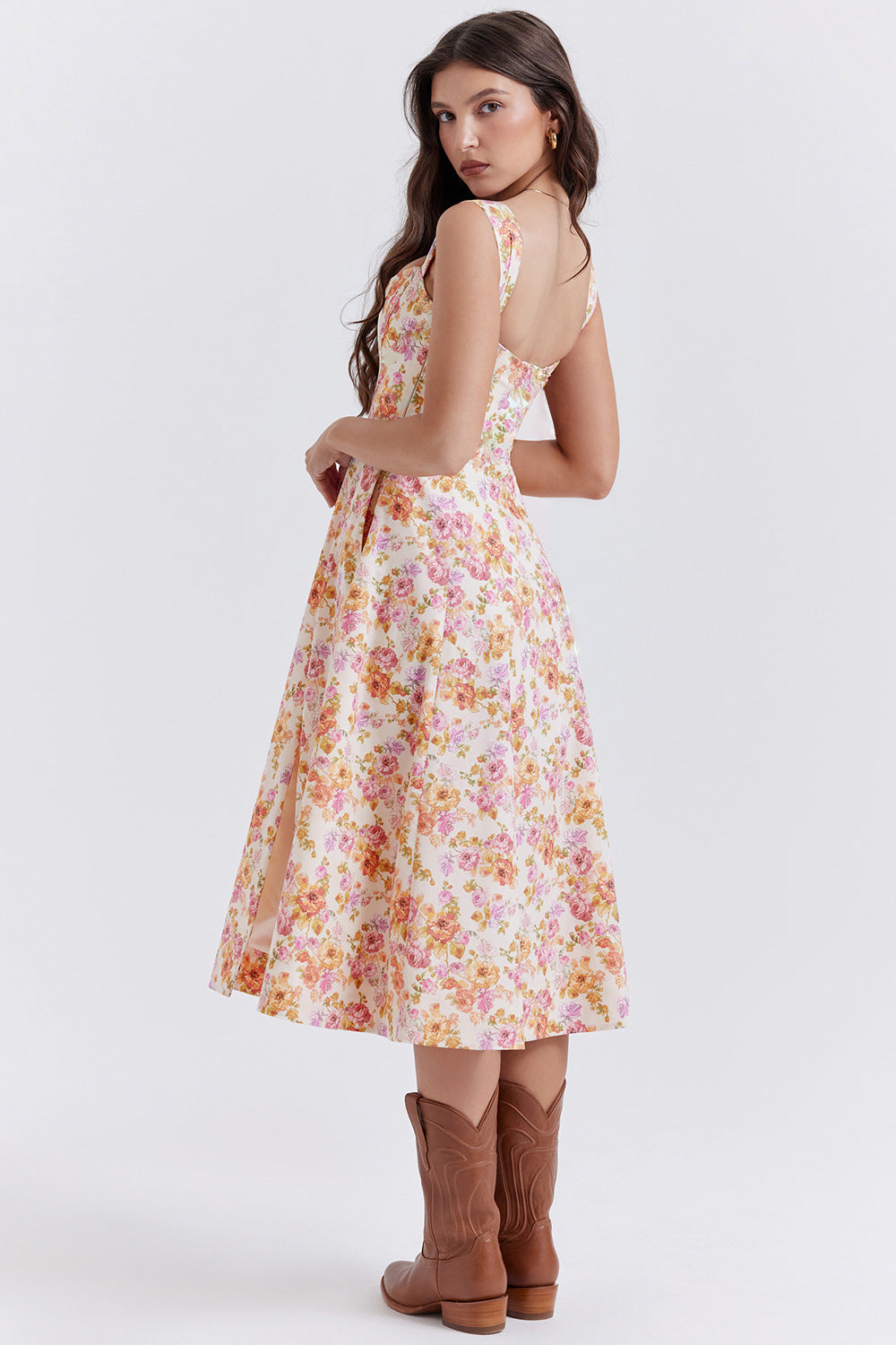 Floral Wrap Slit Dress – Feminine, Flattering & Fashionable