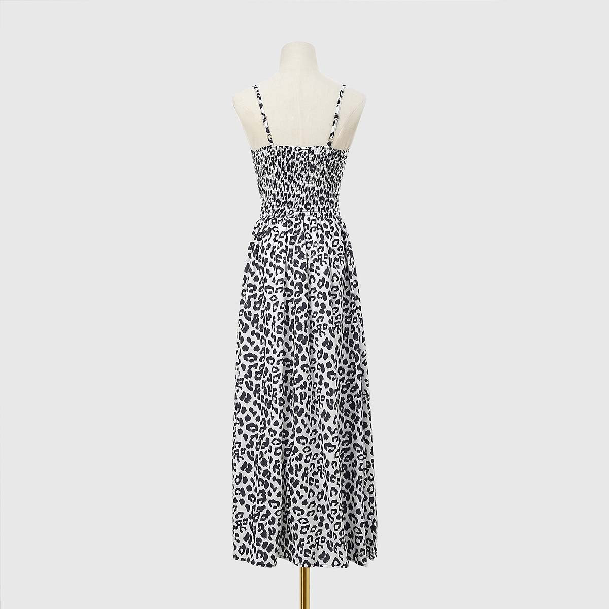 Women's Summer Leopard Print Strapless Dress