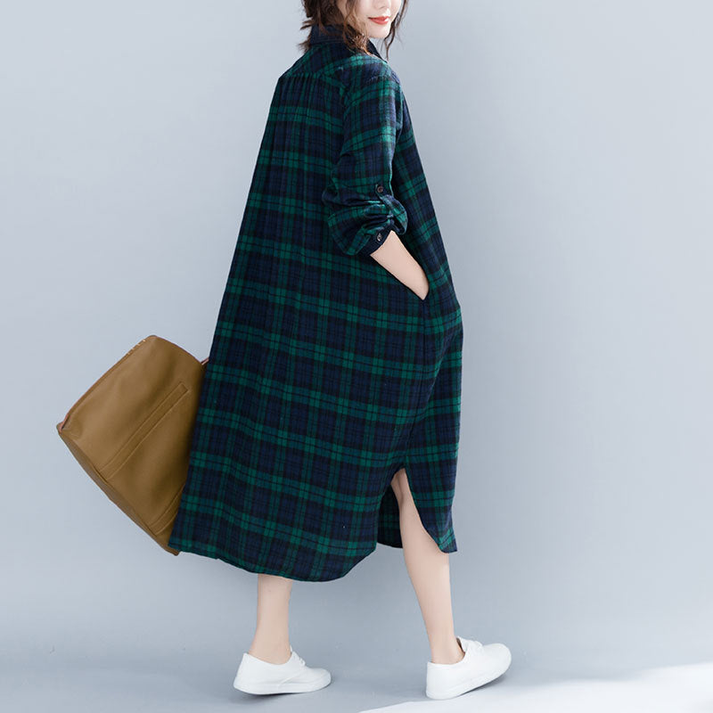 Vintage Plus Sizes Long Sleeves Shirts Dresses-Shirts & Tops-Free Shipping at meselling99