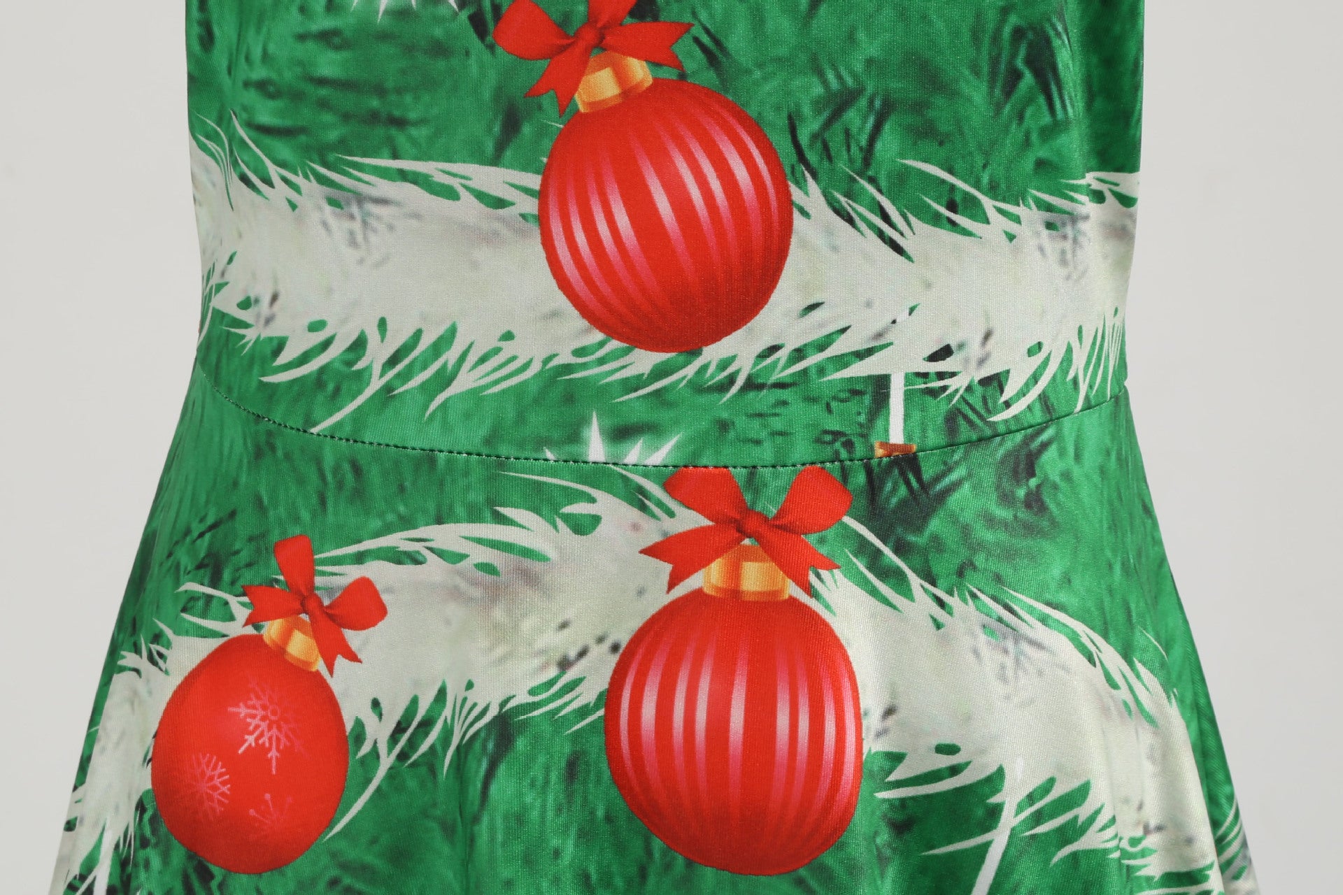 Christmas Floral A-Line Swing Dress