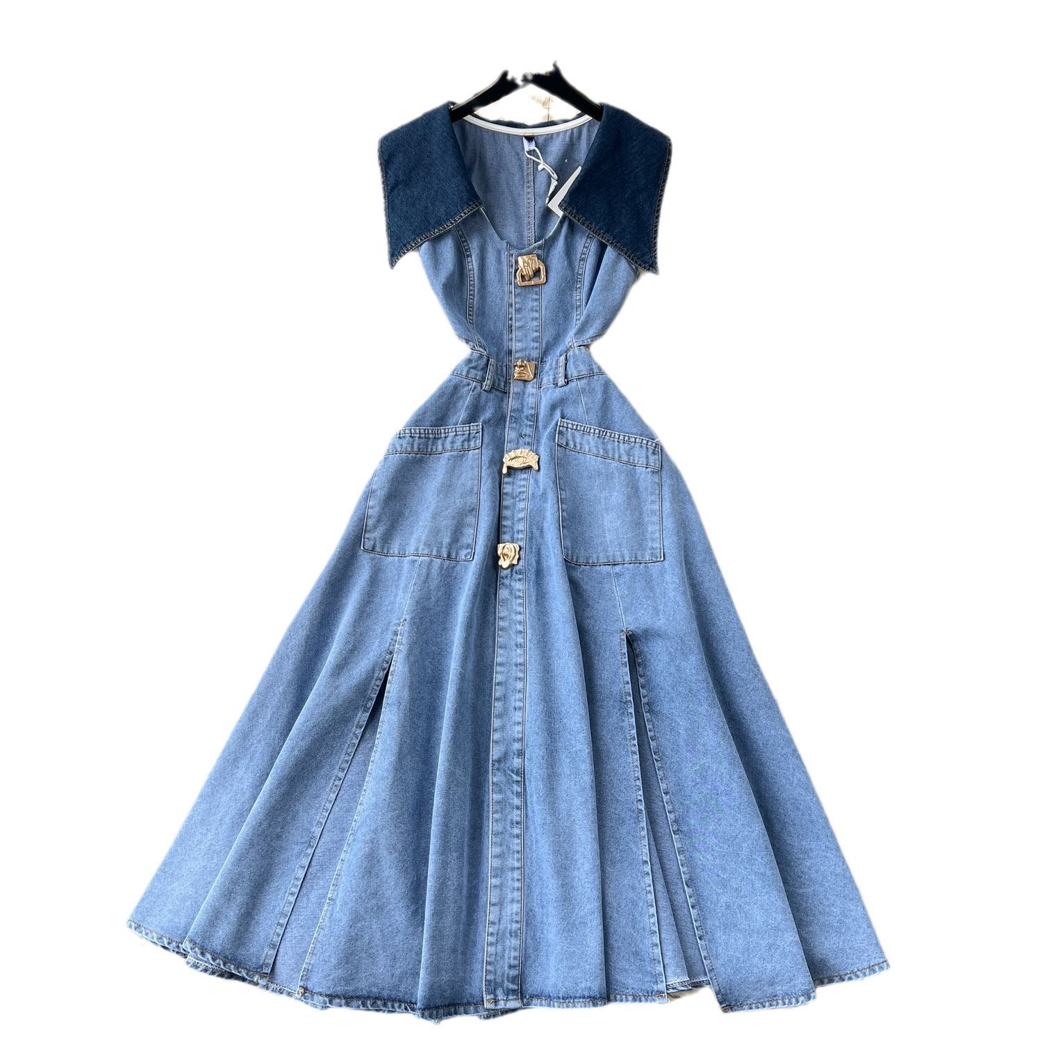 Women's Stylish Cowl Neck Sleeveless Dress