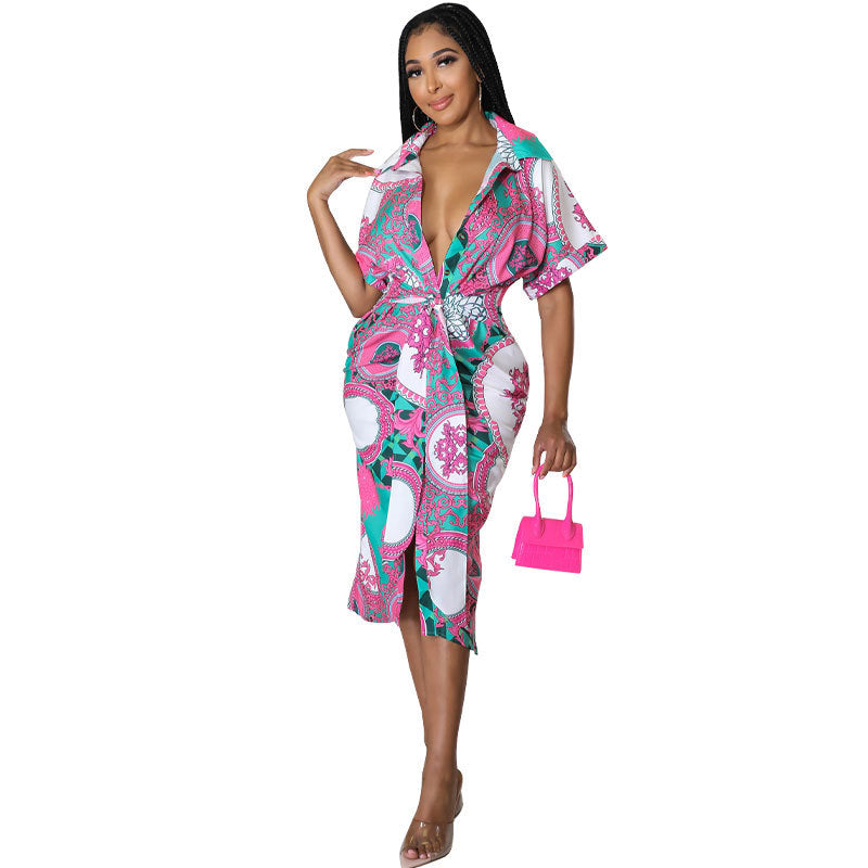 Summer Plus Sizes Shirts Dresses for Women