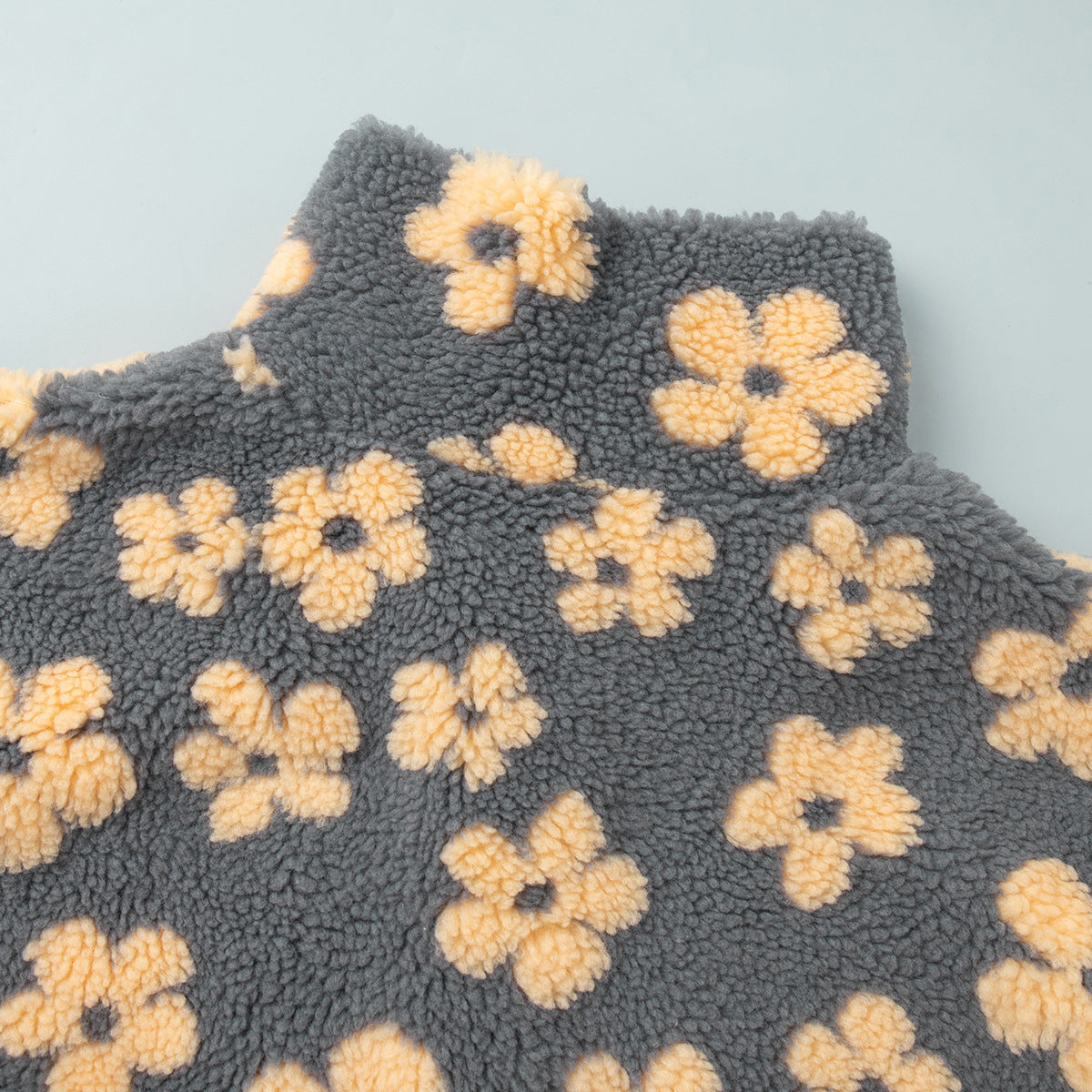 Women's Floral Print Sherpa Hoodie