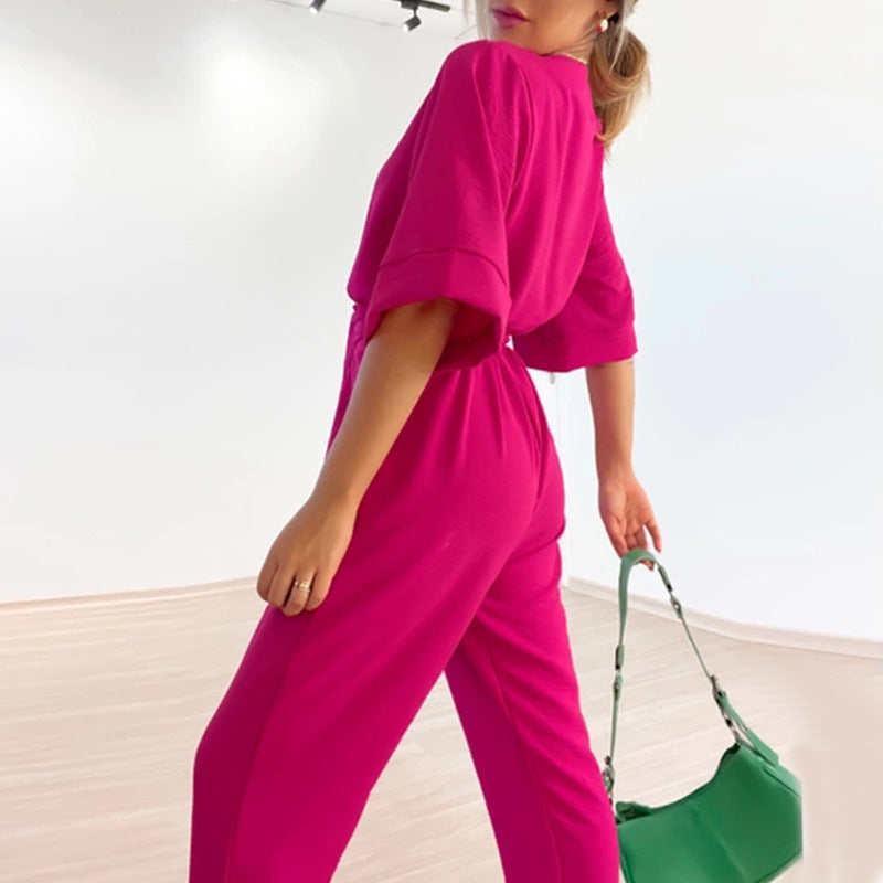 Casual Loose Plus Sizes Wide Legs Jumpsuits