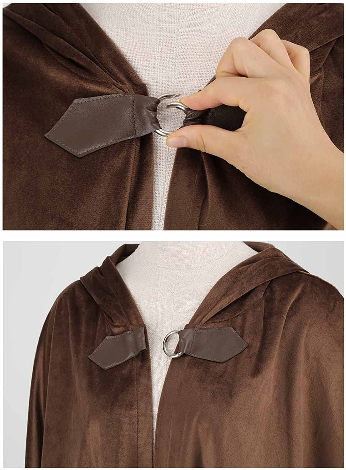 Medieval Deerskin Suede Cloak
