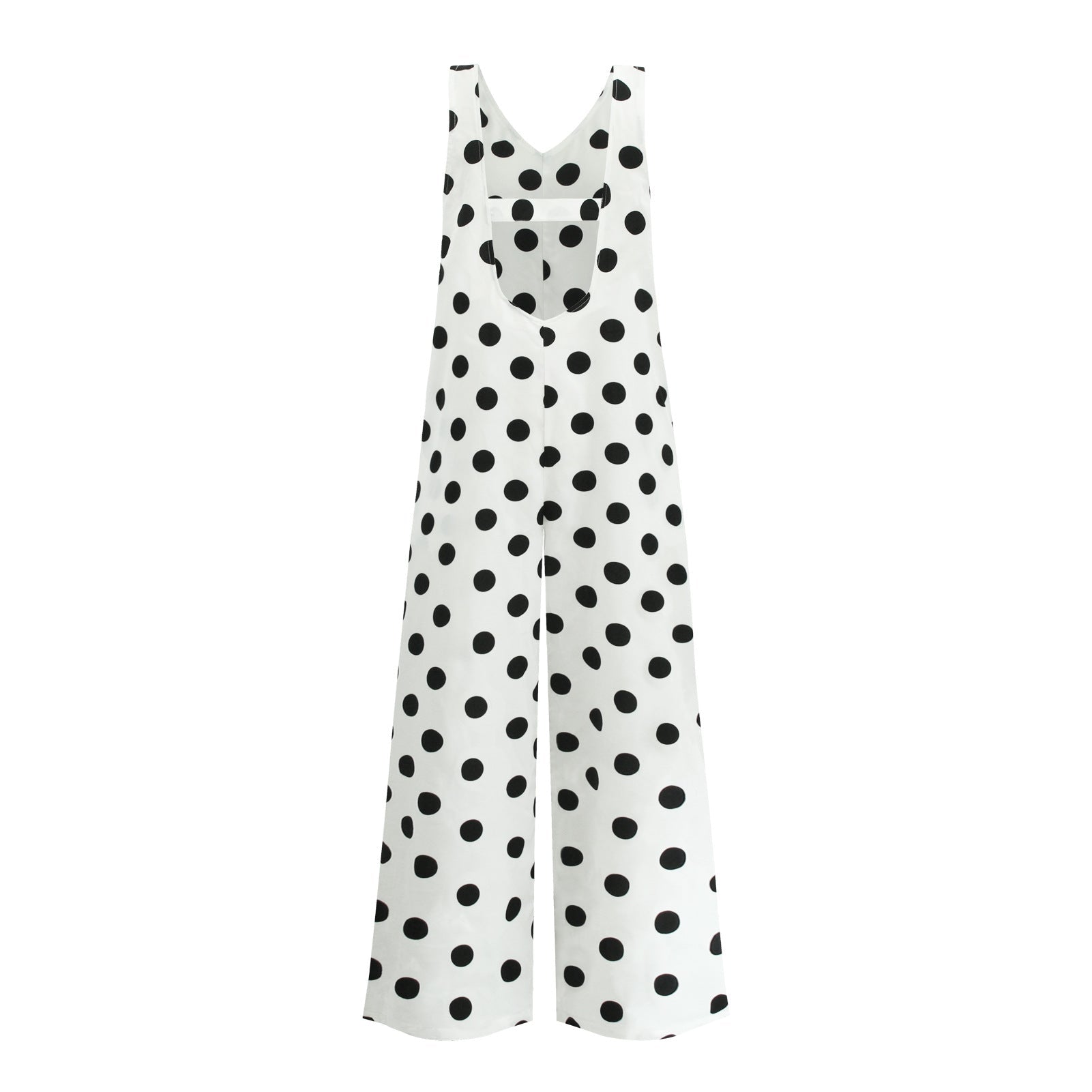 Casual Summer Dot Print Backless Women Jumpsuits