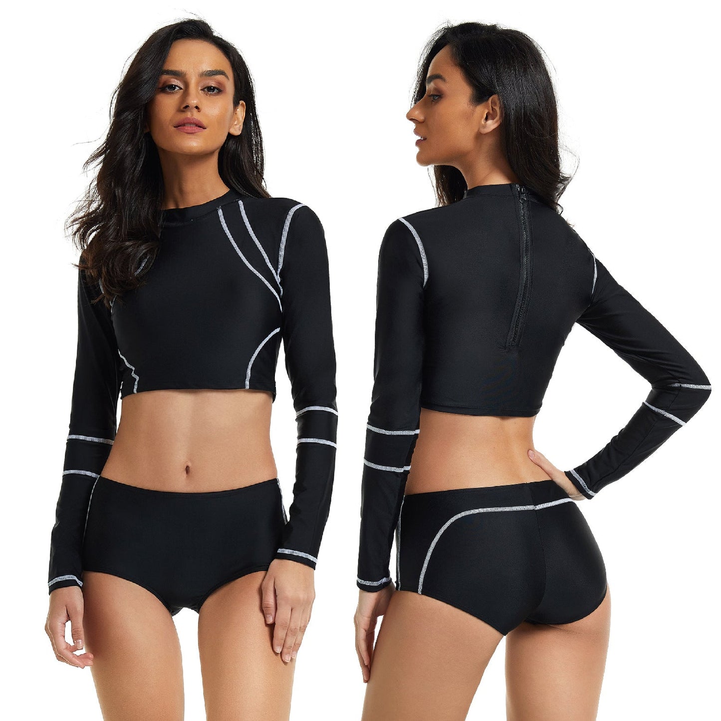 Sexy Women Long Sleeves Surfing Wetsuits