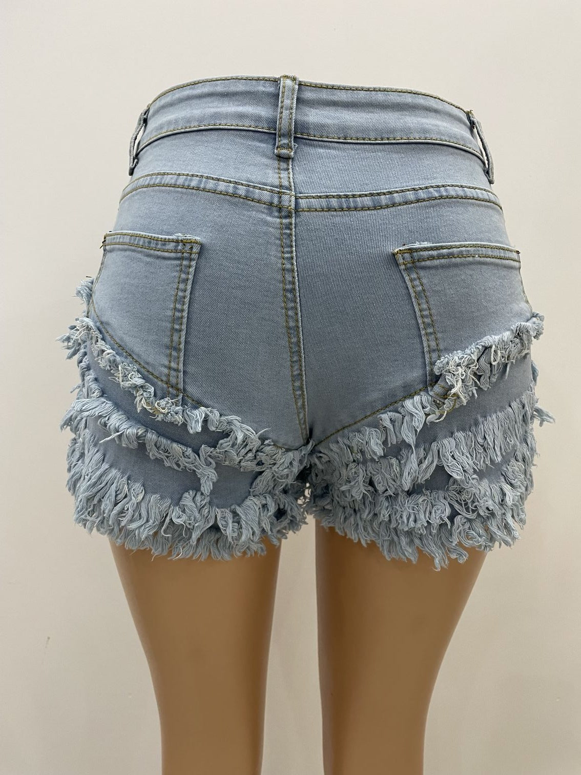 High-Waisted Distressed Denim Shorts for Women