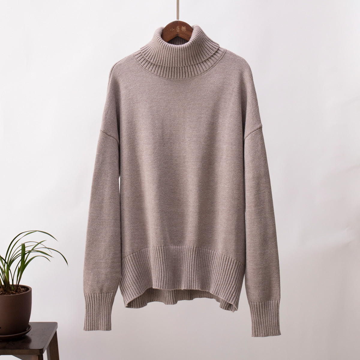 Classical High Neck Knitted Pullover Sweaters