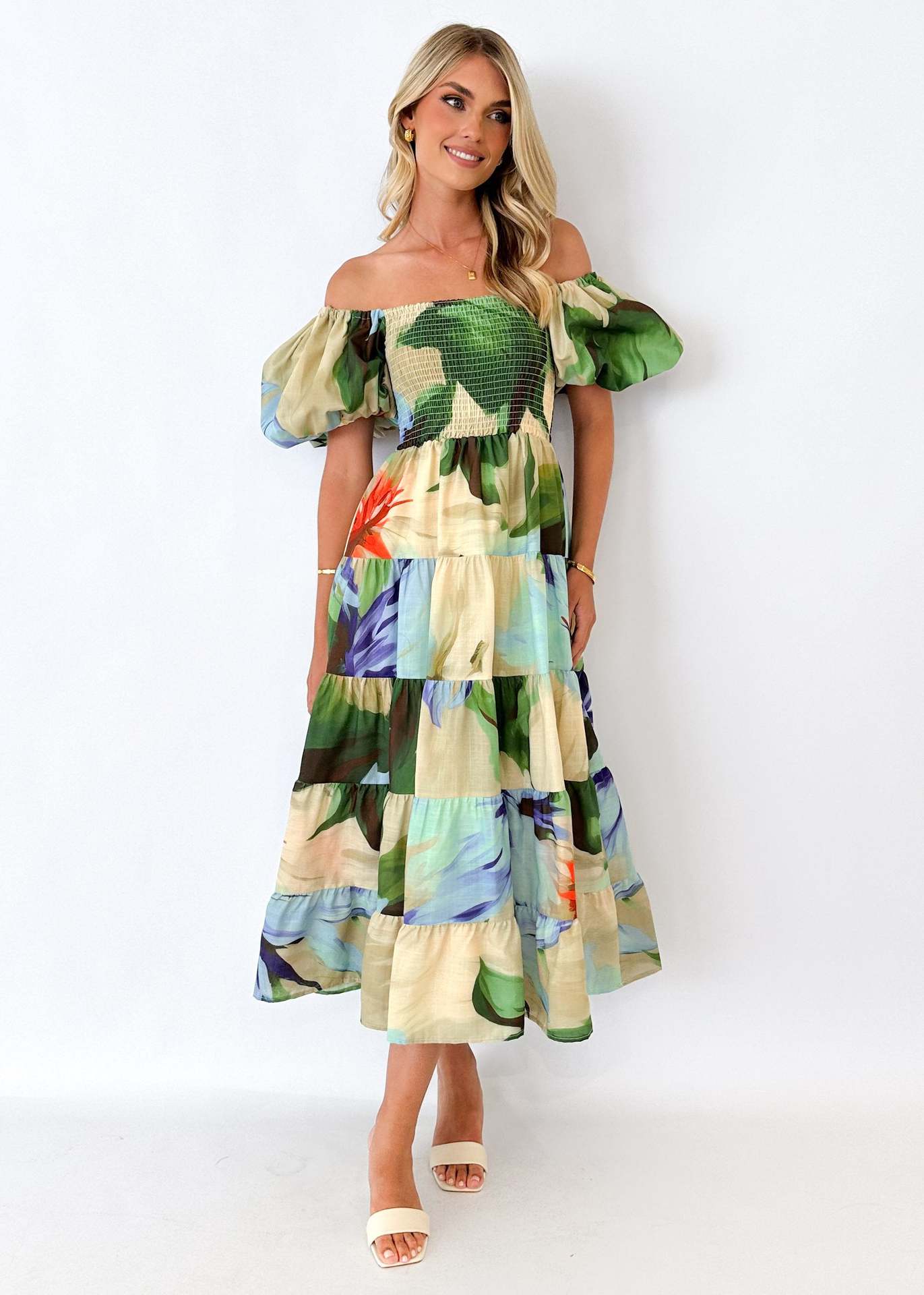 Women's Summer Bubble Sleeve Dress