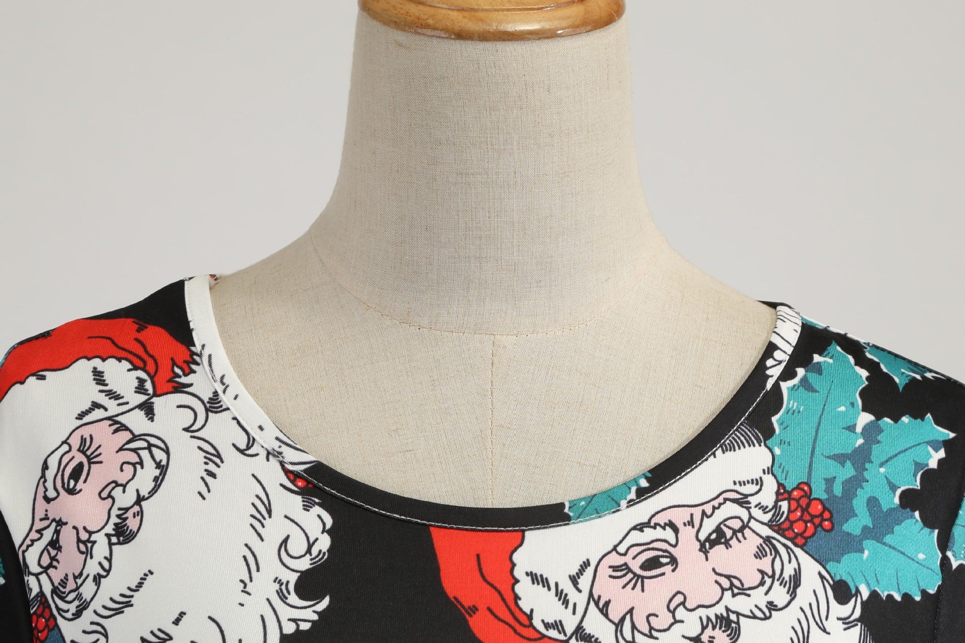 Christmas Floral A-Line Swing Dress