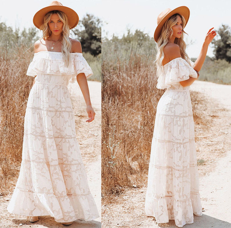 Sexy Off The Shoulder Elegant Long Dresses-Dresses-Free Shipping at meselling99