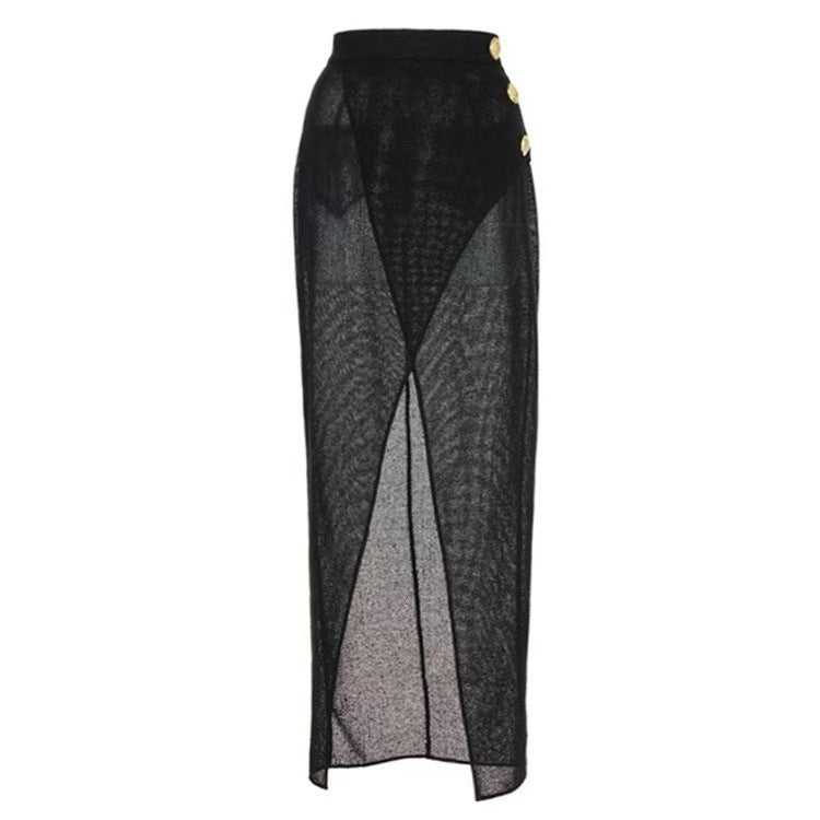 Women's Solid Color Bikini Skirt High-Waisted Swimsuit – Stylish One-Piece Swimsuit