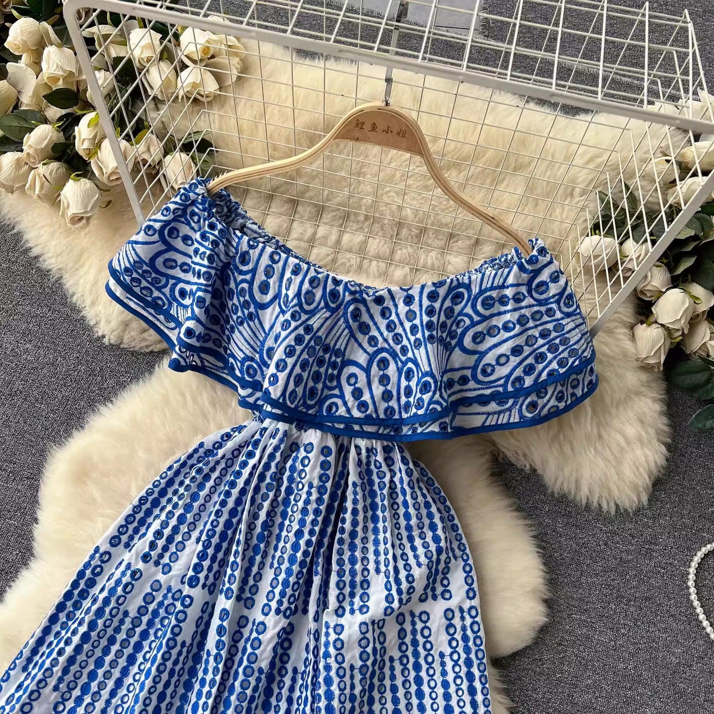 Sexy Off The Shoulder Embroidery Summer Vacation Dresses