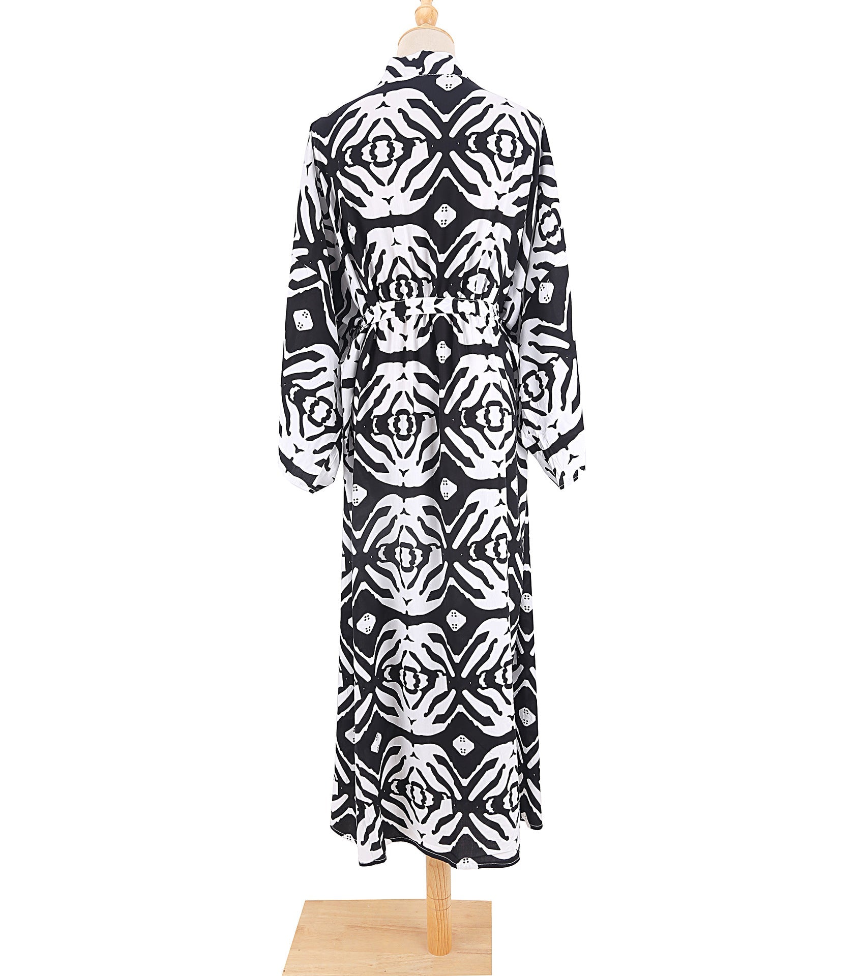 Leopard Print Long Kimono Cover-Up