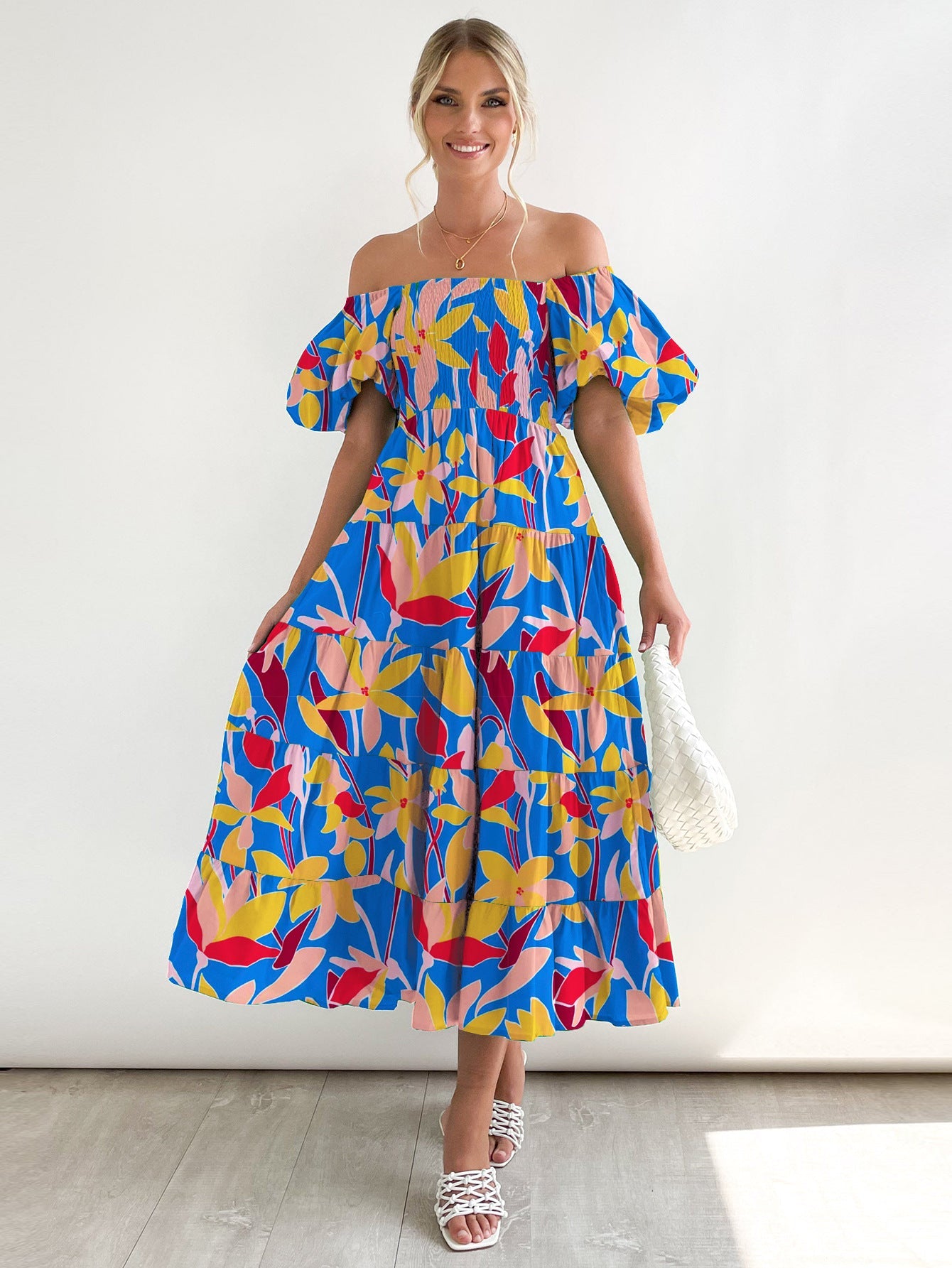 Women's Summer Bubble Sleeve Dress