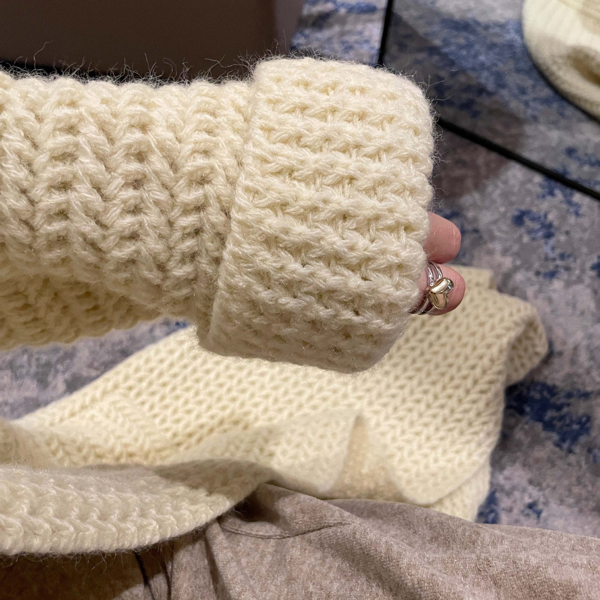 Casual Knitted Midi Length Top Coats