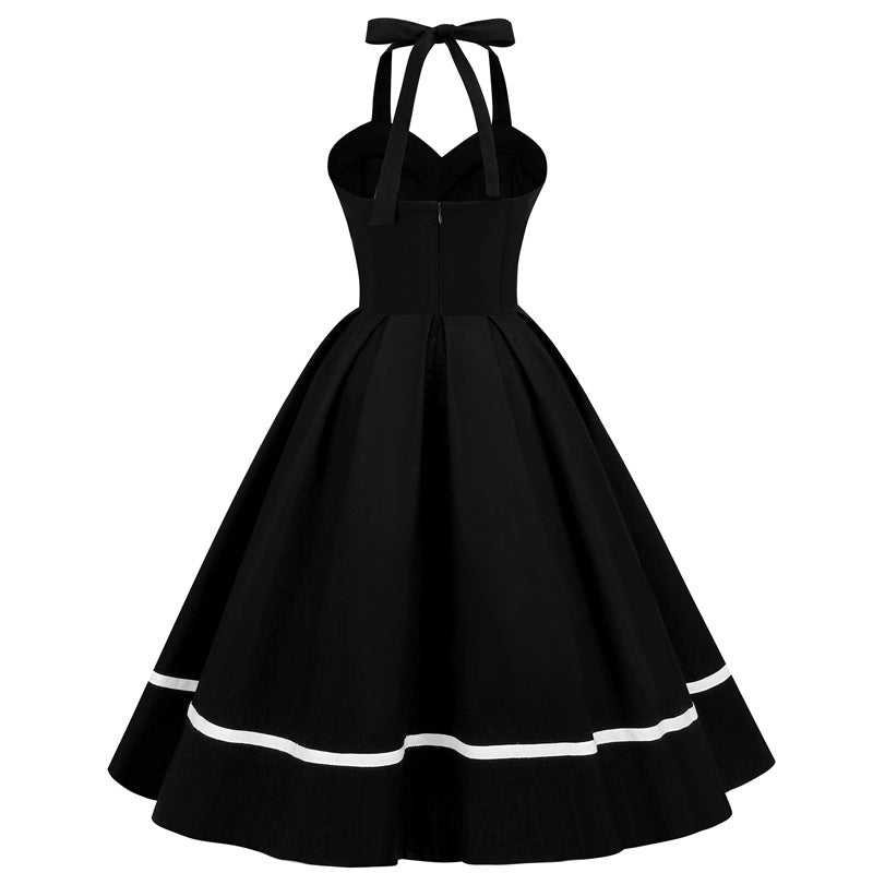 Vintage Sleeveless Halter Dresses-Dresses-Free Shipping at meselling99