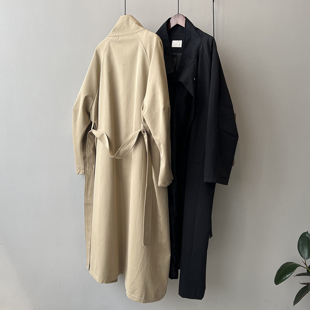 Women’s Stand Collar Long Trench Coat