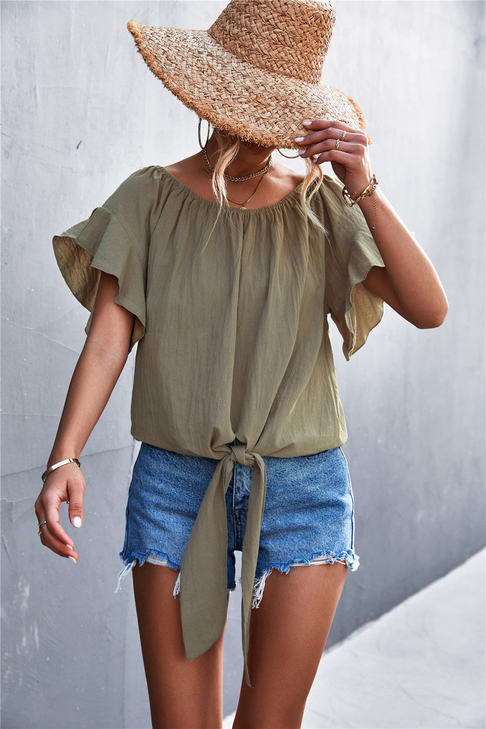 Summer Round Neck Women Blouses