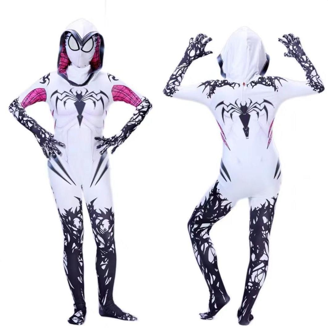Halloween Kids Venom Gwen Cosplay Bodysuit