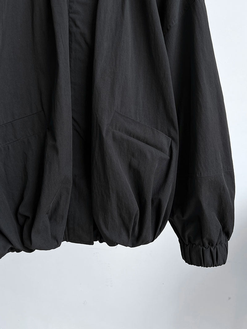 Women's Stand Collar Zip-Up Cotton Jacket-Black-M-Free Shipping Leatheretro