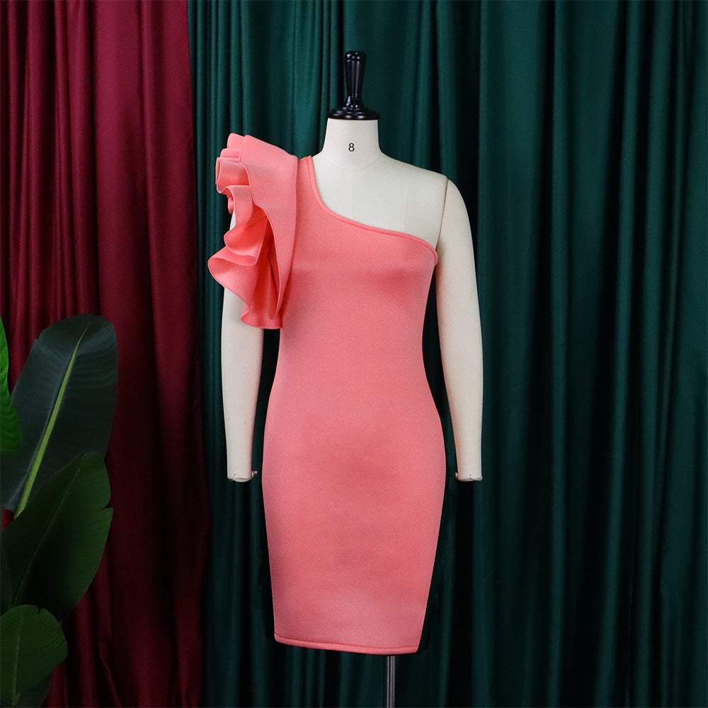 Summer One Shoulder Sexy Party Dresses for Women-Dresses-Free Shipping at meselling99
