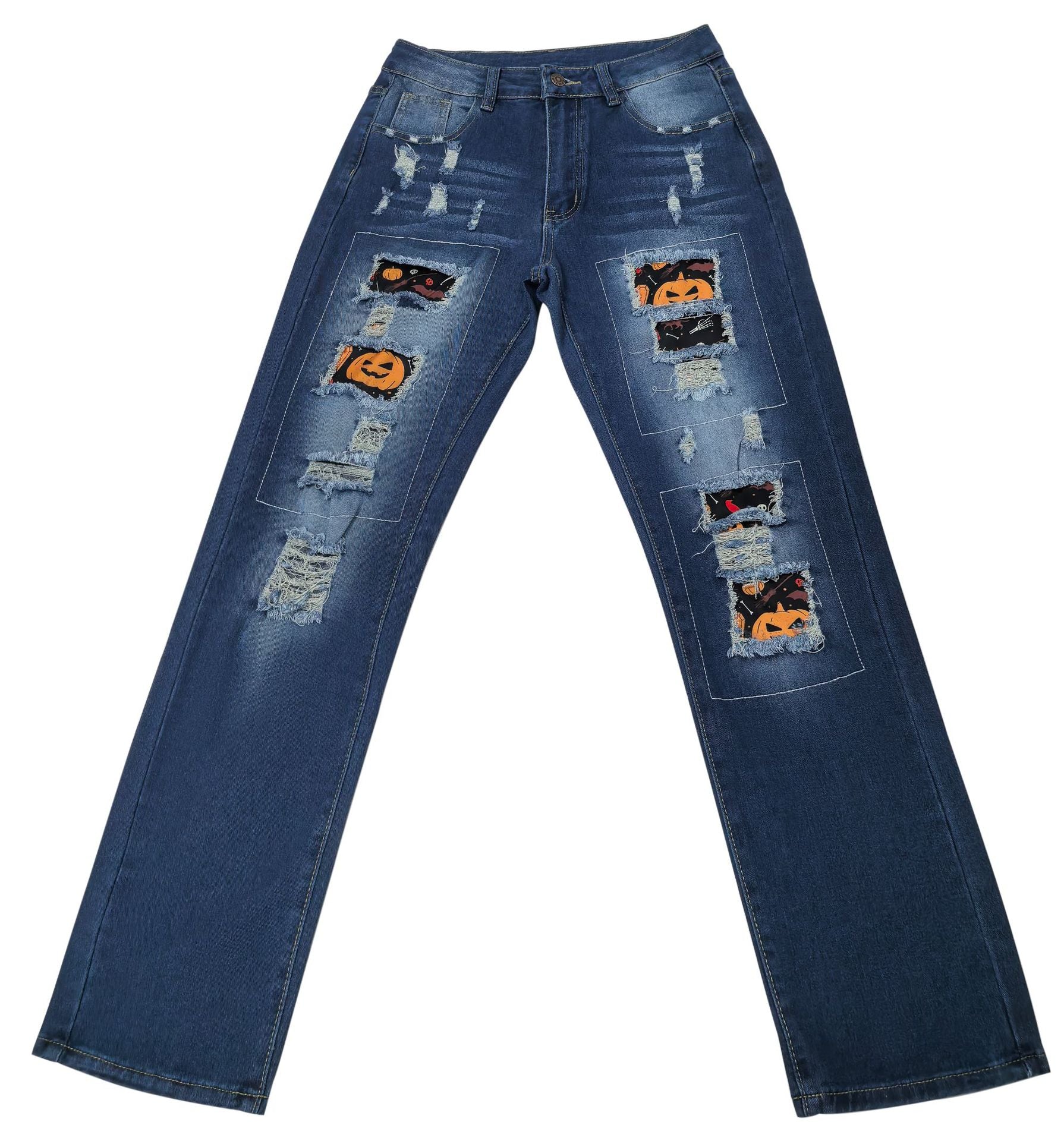 Women’s Mid-Rise Straight Leg Jeans for Halloween