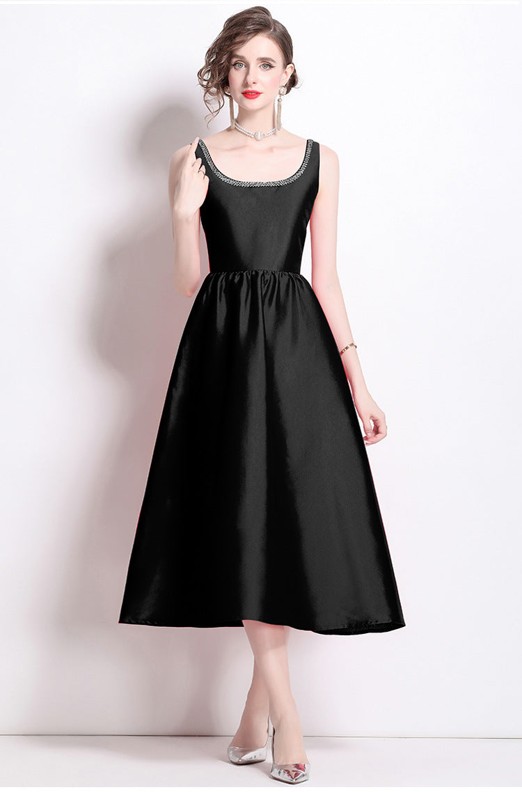 Elegant Square Neckline Sleeveless Dresses