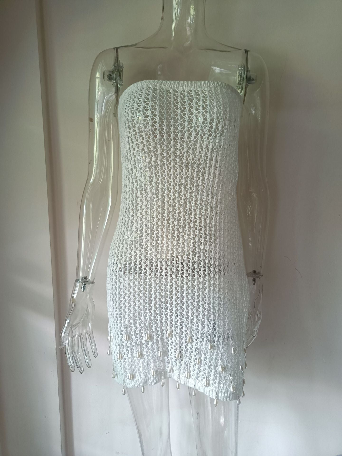 Sexy Knit Tube Top Mini Dress
