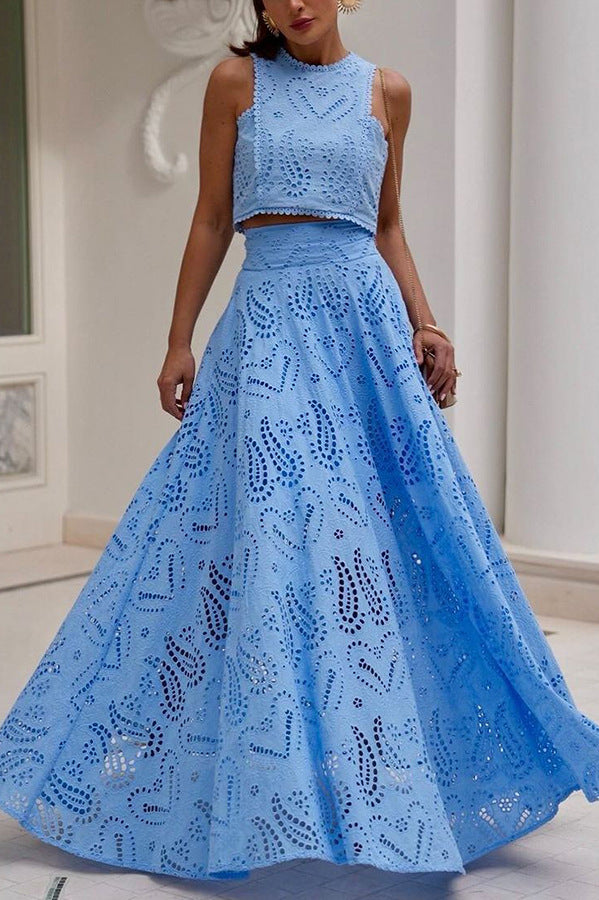 Women's Pocket Dress & Sleeveless Top Set