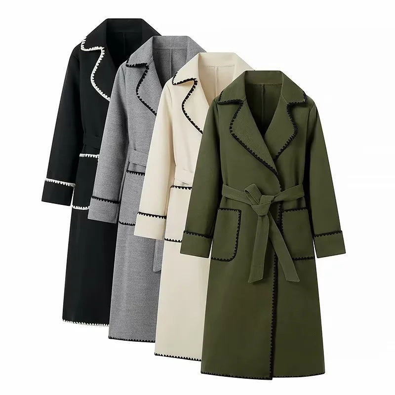 Fashion Winter Long Sleeves Woolen Coats