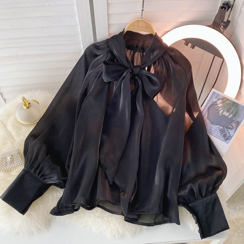 Designer Blouse with Puff Sleeves Women's Shirt, Elegant & Feminine, Soft & Chic