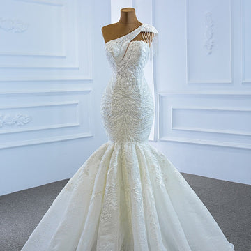 Sexy One Shoulder Mermaid Wedding Dresses