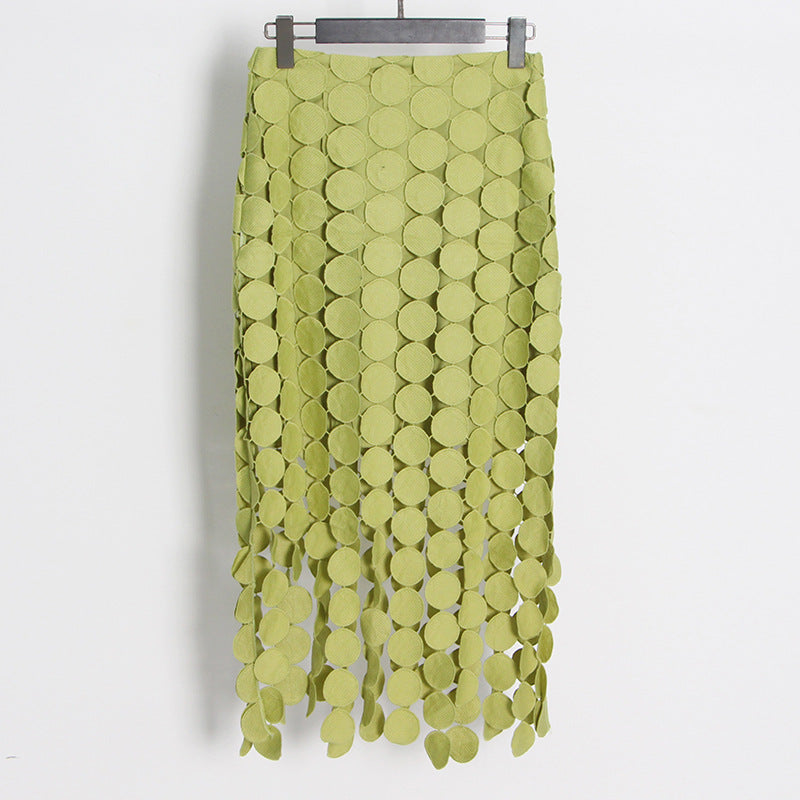 Embroidery Tassel High-End Bodycon Skirt