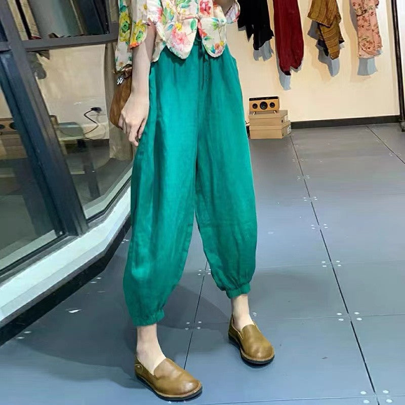 Women's Linen-Cotton Casual Pants