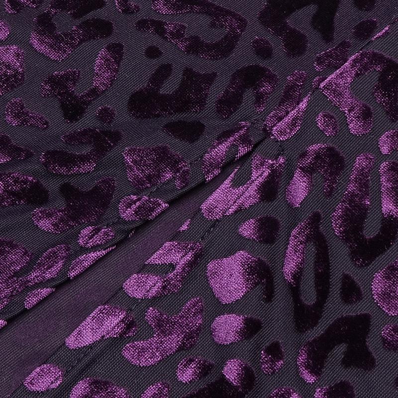 Vintage Leopard Purple Elastic Sexy Party Dresses-Dresses-Free Shipping at meselling99