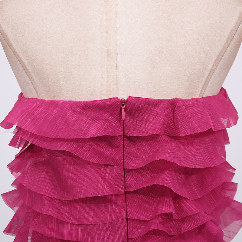 Elegant Off-Shoulder Ruffle Bustier Maxi Dresses