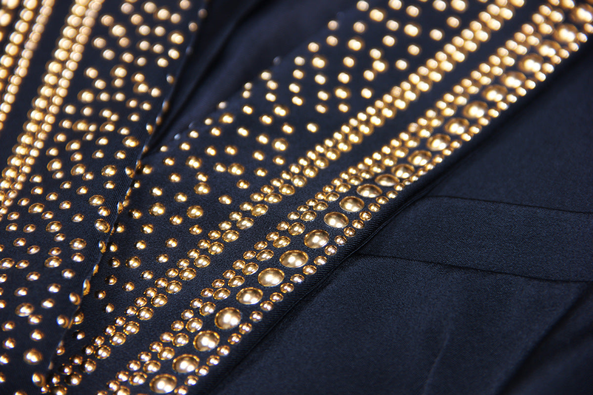 Designed Women's Mid-Length Blazer with Shawl Collar