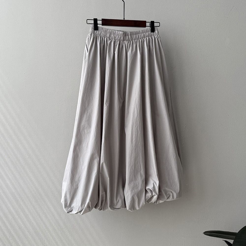 Women's Summer A-Line Skirt-White-M-Free Shipping Leatheretro