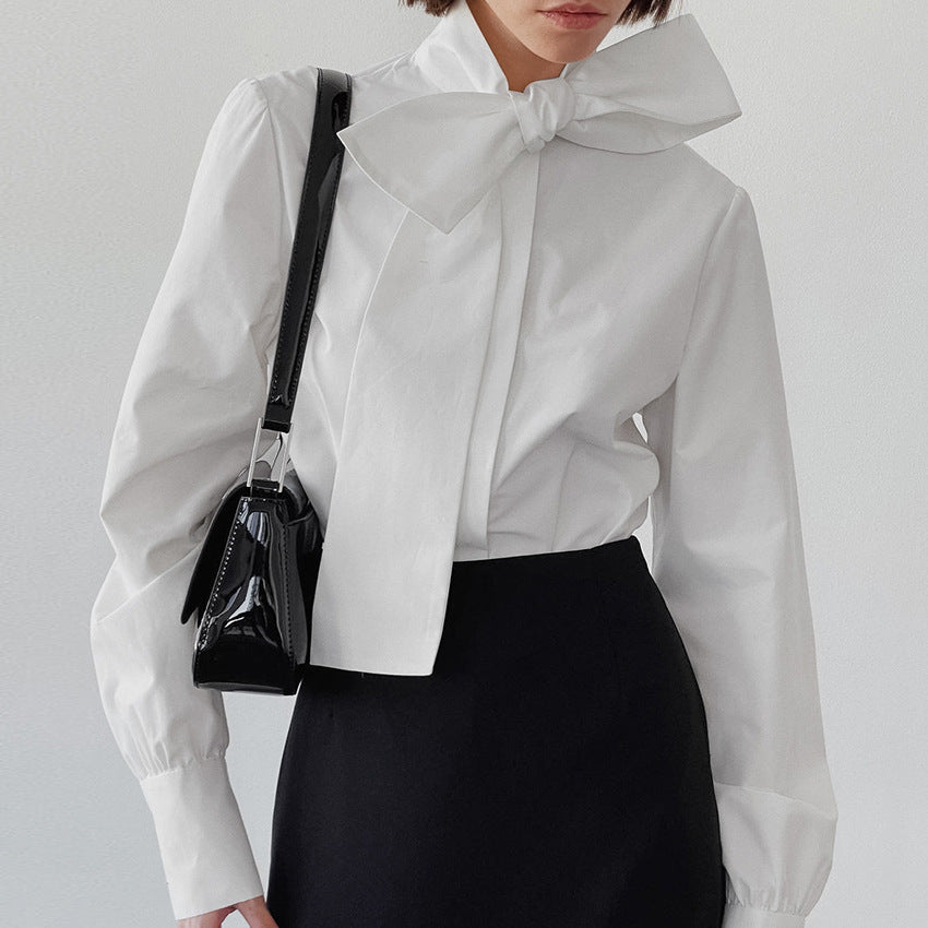 Designed Fashion White Women Long Sleeves Shirts