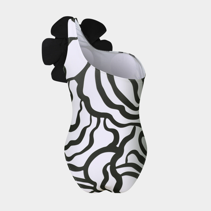 Women's 3D Floral Bikini Set – Sexy High-Cut Bathing Suit for Beach, Pool & Vacation