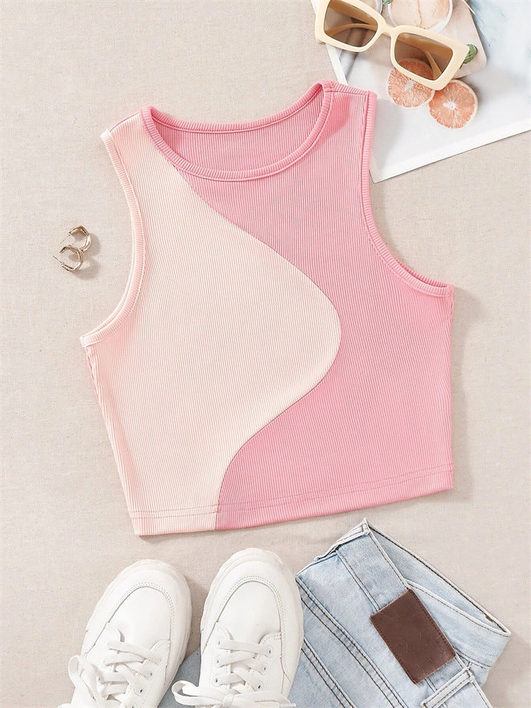 Sexy Round Neck Sleeveless Tank Tops