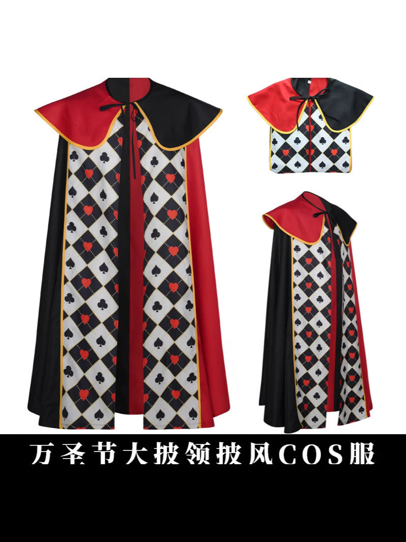 Queen of Hearts Red Cape Cloak