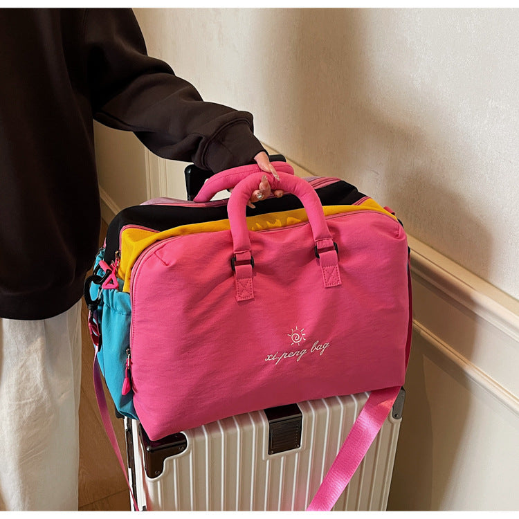 Oxford Color-Block Travel Tote